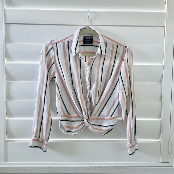 Abercrombre & Fitch | Multi Color Striped Blouse | Size XS - Picture 2 of 4